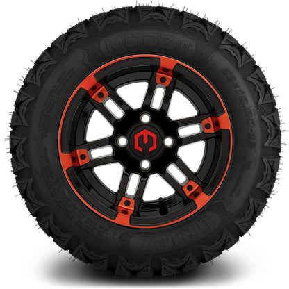 MODZ® 12" Aftershock Red and Black Wheels & Off-Road Tires Combo