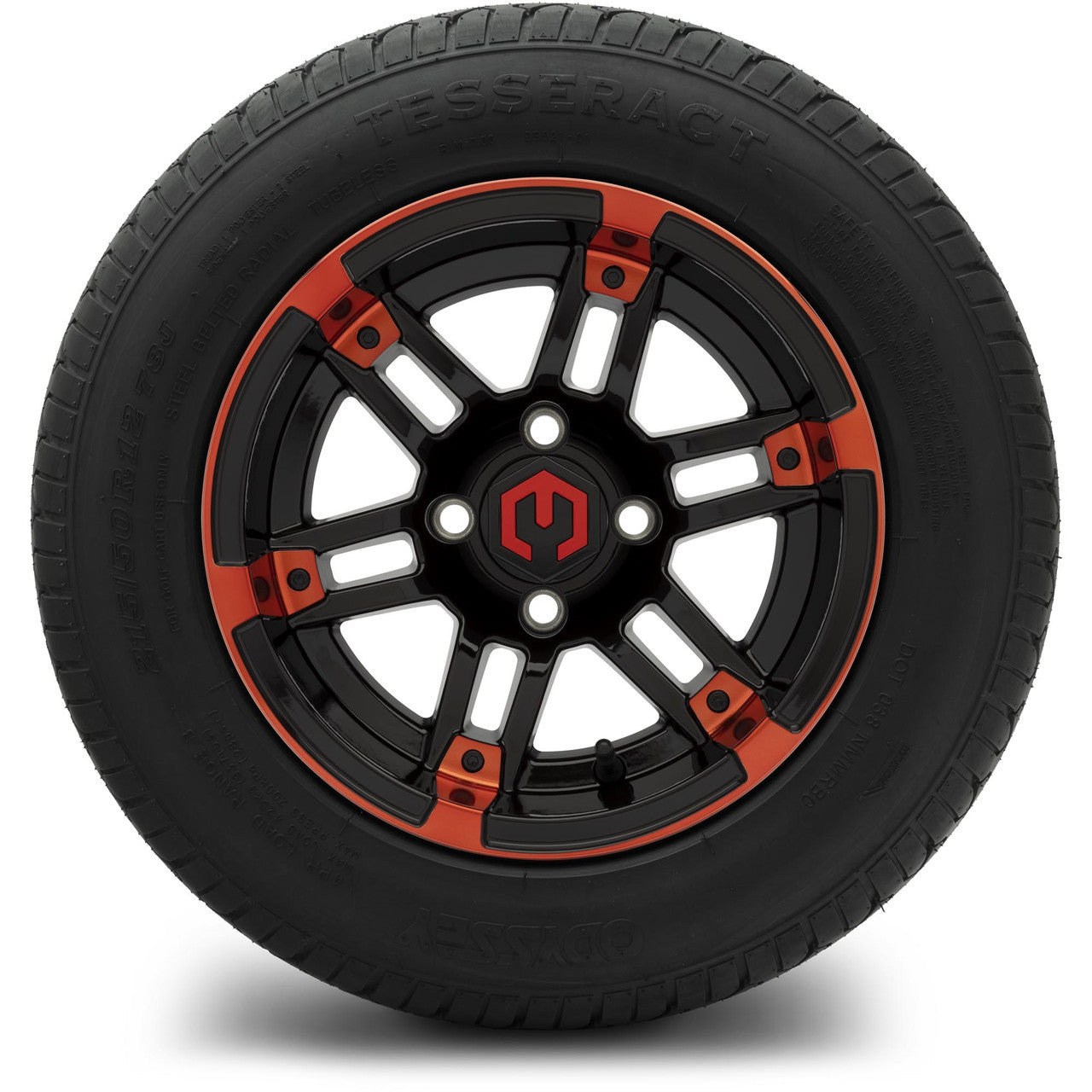 MODZ® 12" Aftershock Red and Black Wheels & Street Tires Combo