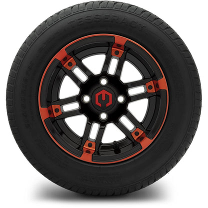 MODZ® 12" Aftershock Red and Black Wheels & Street Tires Combo