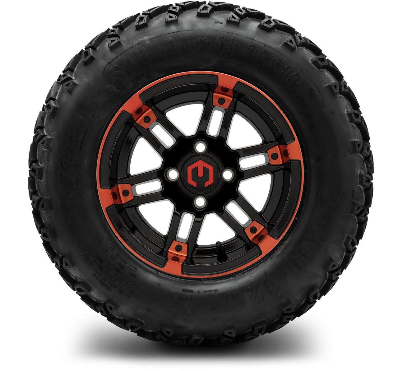 MODZ® 12" Aftershock Red and Black Wheels & Off-Road Tires Combo