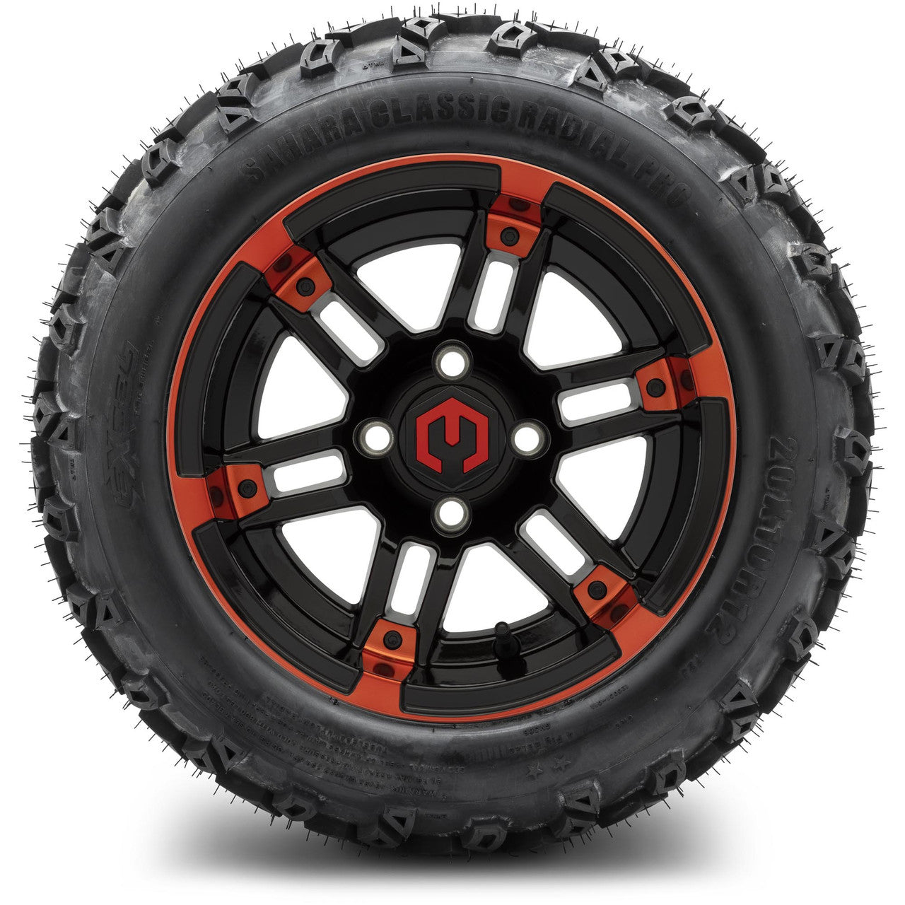 MODZ® 12" Aftershock Red and Black Wheels & Off-Road Tires Combo