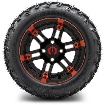 MODZ® 12" Aftershock Red and Black Wheels & Off-Road Tires Combo