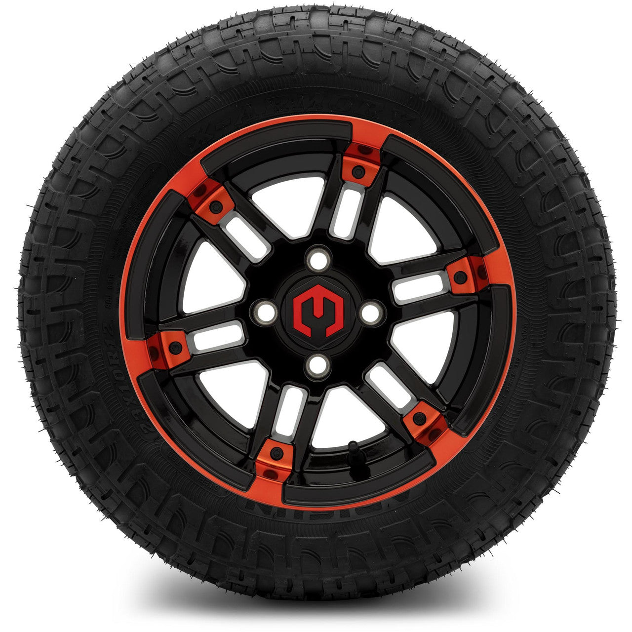 MODZ® 12" Aftershock Red and Black Wheels & Off-Road Tires Combo