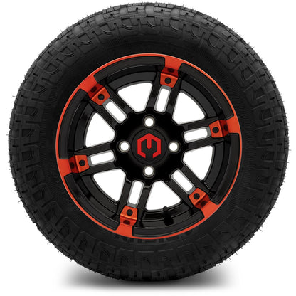 MODZ® 12" Aftershock Red and Black Wheels & Off-Road Tires Combo