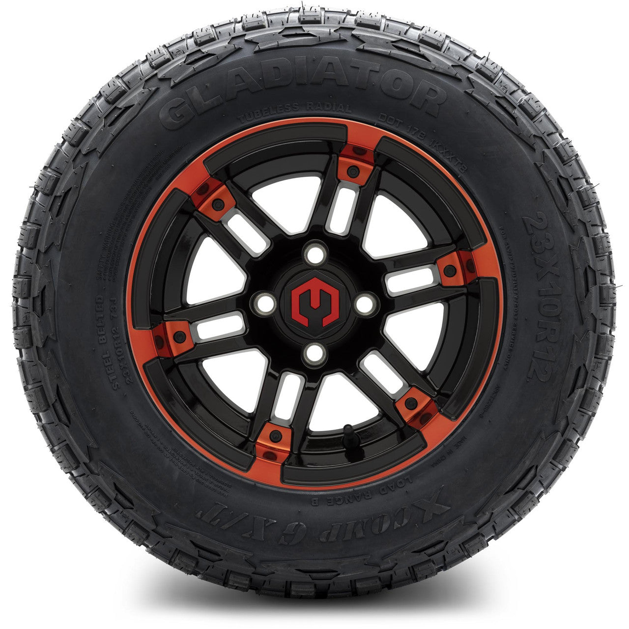 MODZ® 12" Aftershock Red and Black Wheels & Off-Road Tires Combo