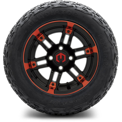 MODZ® 12" Aftershock Red and Black Wheels & Off-Road Tires Combo