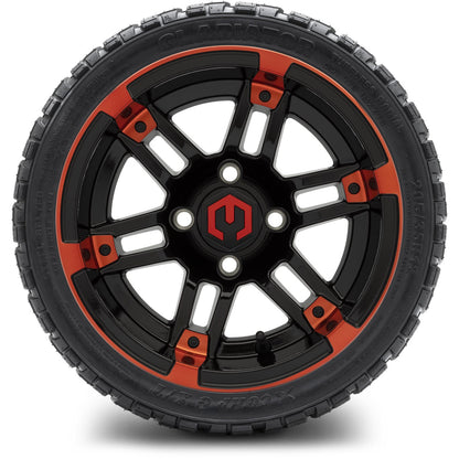 MODZ® 12" Aftershock Red and Black Wheels & Off-Road Tires Combo