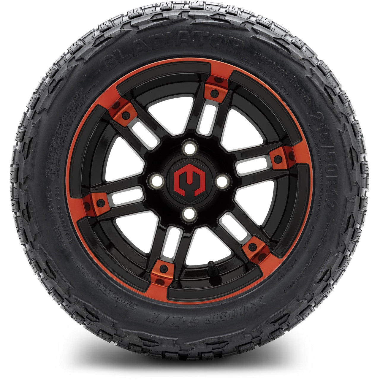 MODZ® 12" Aftershock Red and Black Wheels & Off-Road Tires Combo