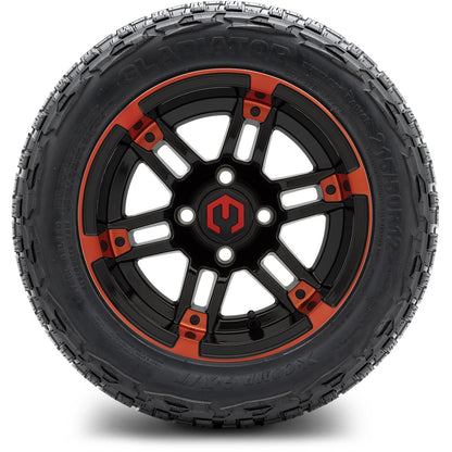 MODZ® 12" Aftershock Red and Black Wheels & Off-Road Tires Combo