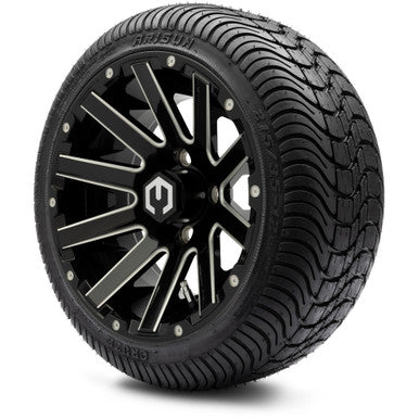 MODZ® 12" Mauler Glossy Black with Ball Mill Wheels & Street Tires Combo