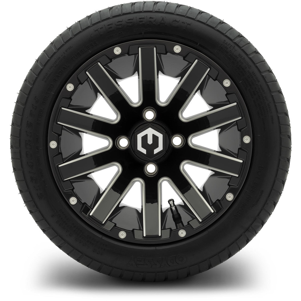 MODZ® 12" Mauler Glossy Black with Ball Mill Wheels & Street Tires Combo