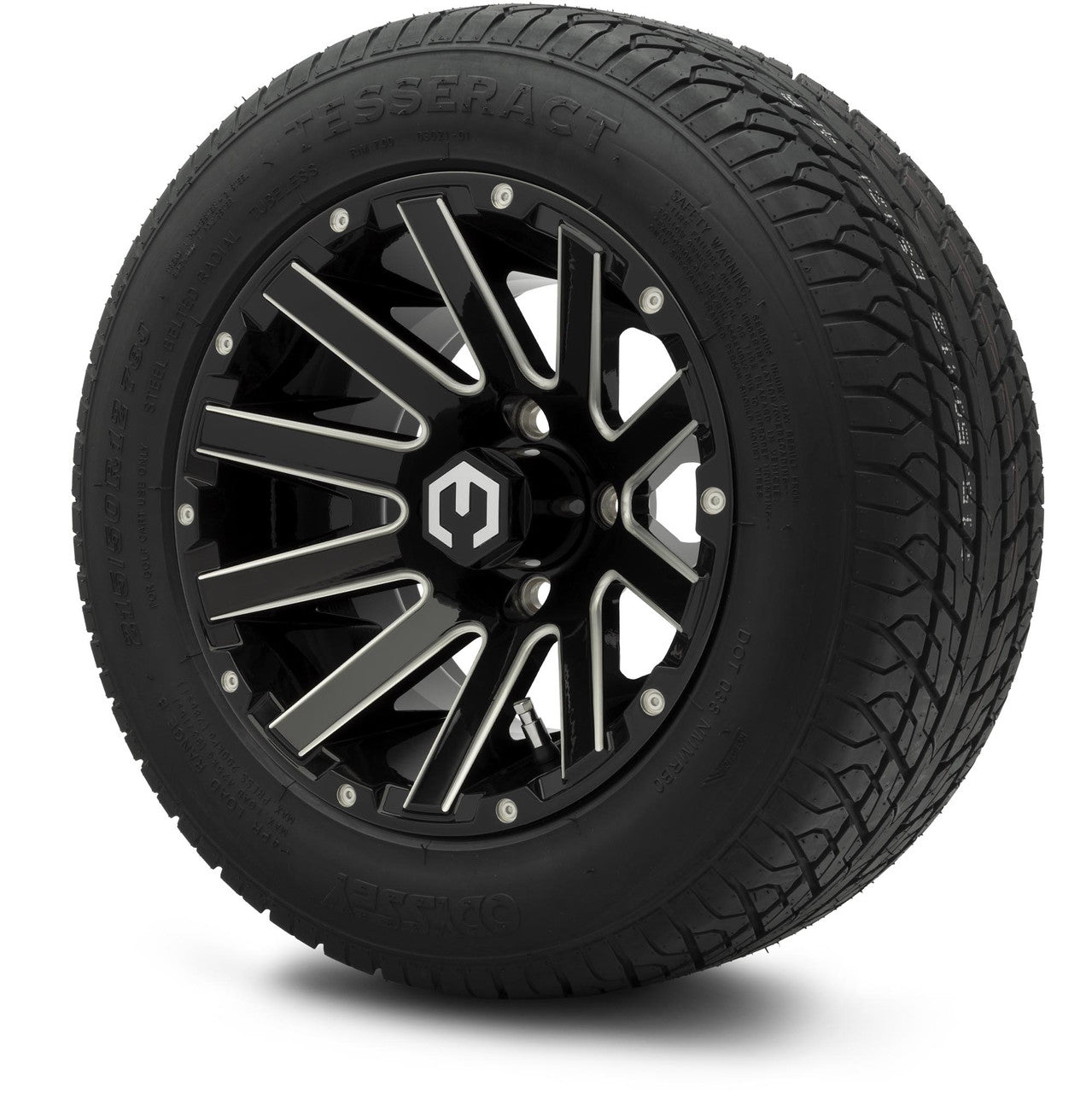 MODZ® 12" Mauler Glossy Black with Ball Mill Wheels & Street Tires Combo