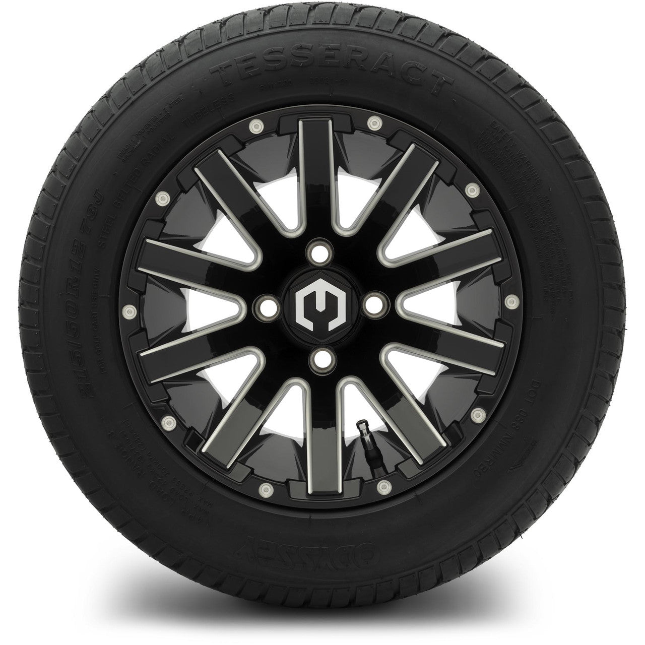 MODZ® 12" Mauler Glossy Black with Ball Mill Wheels & Street Tires Combo