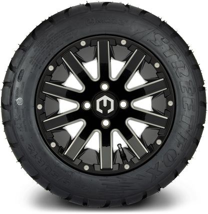 MODZ® 12" Mauler Glossy Black with Ball Mill Wheels & Street Tires Combo