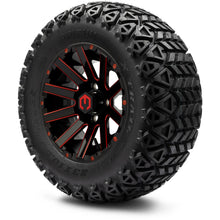 MODZ® 12" Mauler Red and Black with Ball Mill Wheels & Off-Road Tires Combo