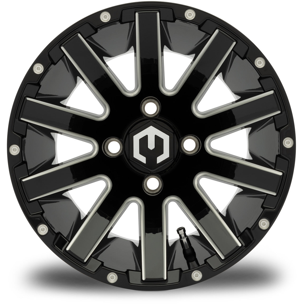 MODZ® Mauler Glossy Black 12" Golf Cart Wheel