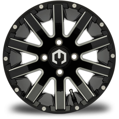 MODZ® Mauler Glossy Black 12" Golf Cart Wheel