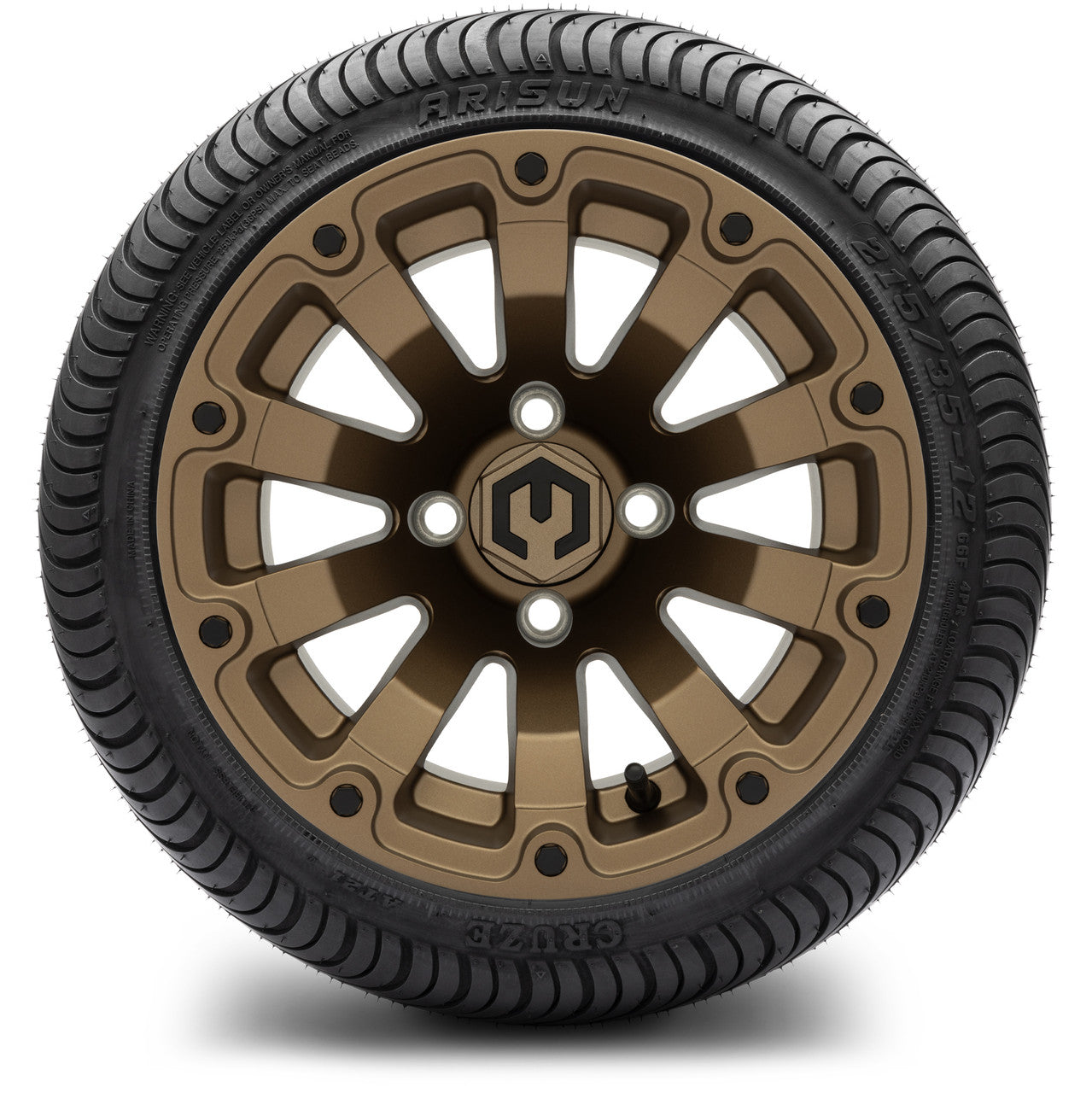 MODZ® 12" Bomber Matte Bronze Wheels & Street Tires Combo