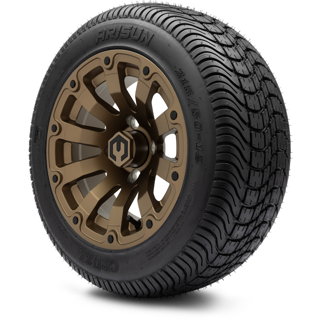 MODZ® 12" Bomber Matte Bronze Wheels & Street Tires Combo