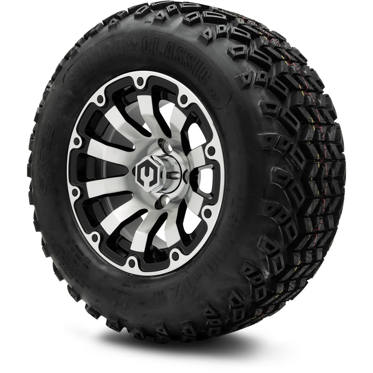 MODZ® 12" Bomber Machined Black Wheels & Off-Road Tires Combo
