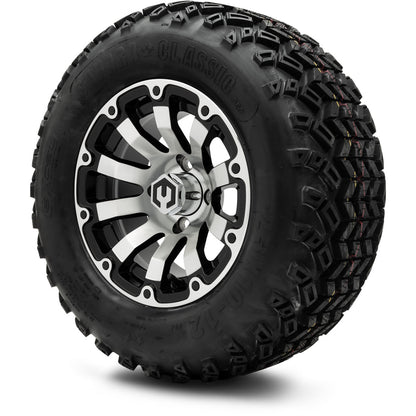MODZ® 12" Bomber Machined Black Wheels & Off-Road Tires Combo