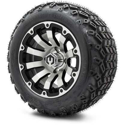MODZ® 12" Bomber Machined Black Wheels & Off-Road Tires Combo