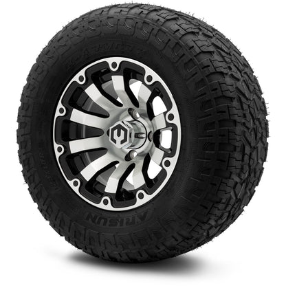 MODZ® 12" Bomber Machined Black Wheels & Off-Road Tires Combo