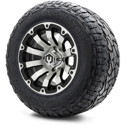 MODZ® 12" Bomber Machined Black Wheels & Off-Road Tires Combo