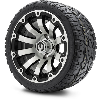MODZ® 12" Bomber Machined Black Wheels & Off-Road Tires Combo