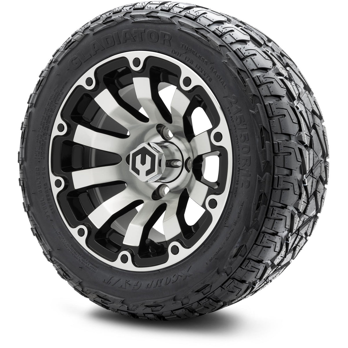 MODZ® 12" Bomber Machined Black Wheels & Off-Road Tires Combo
