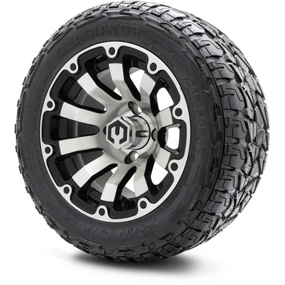MODZ® 12" Bomber Machined Black Wheels & Off-Road Tires Combo
