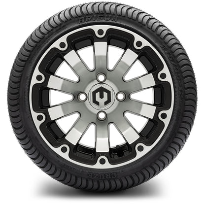 MODZ® 12" Bomber Machined Black Wheels & Street Tires Combo