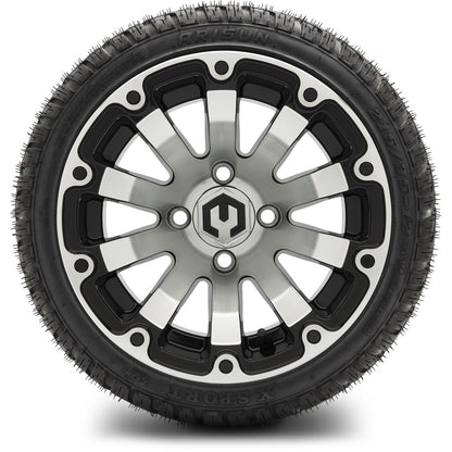 MODZ® 12" Bomber Machined Black Wheels & Street Tires Combo