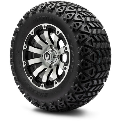 MODZ® 12" Bomber Machined Black Wheels & Off-Road Tires Combo