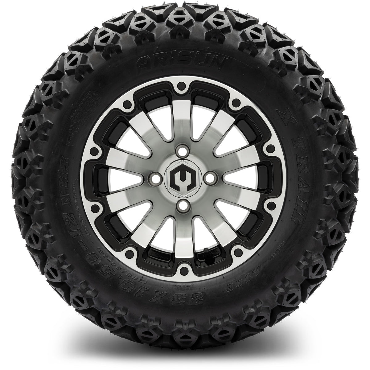 MODZ® 12" Bomber Machined Black Wheels & Off-Road Tires Combo