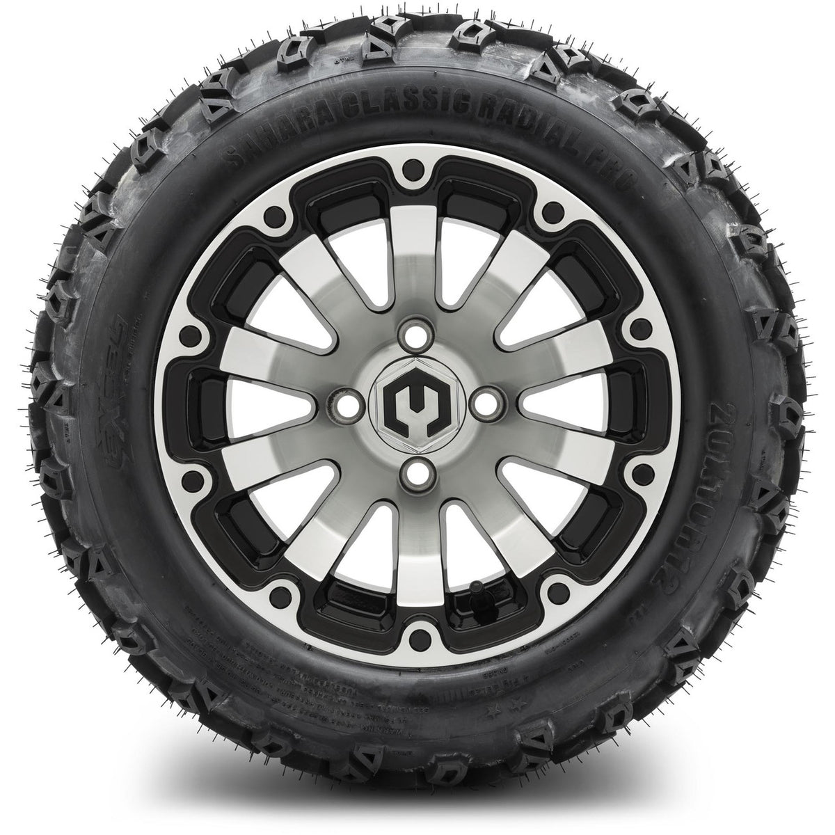 MODZ® 12" Bomber Machined Black Wheels & Off-Road Tires Combo