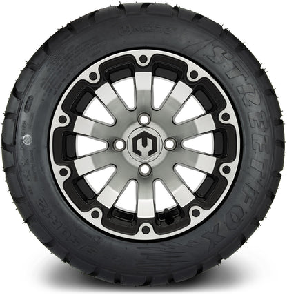 MODZ® 12" Bomber Machined Black Wheels & Street Tires Combo
