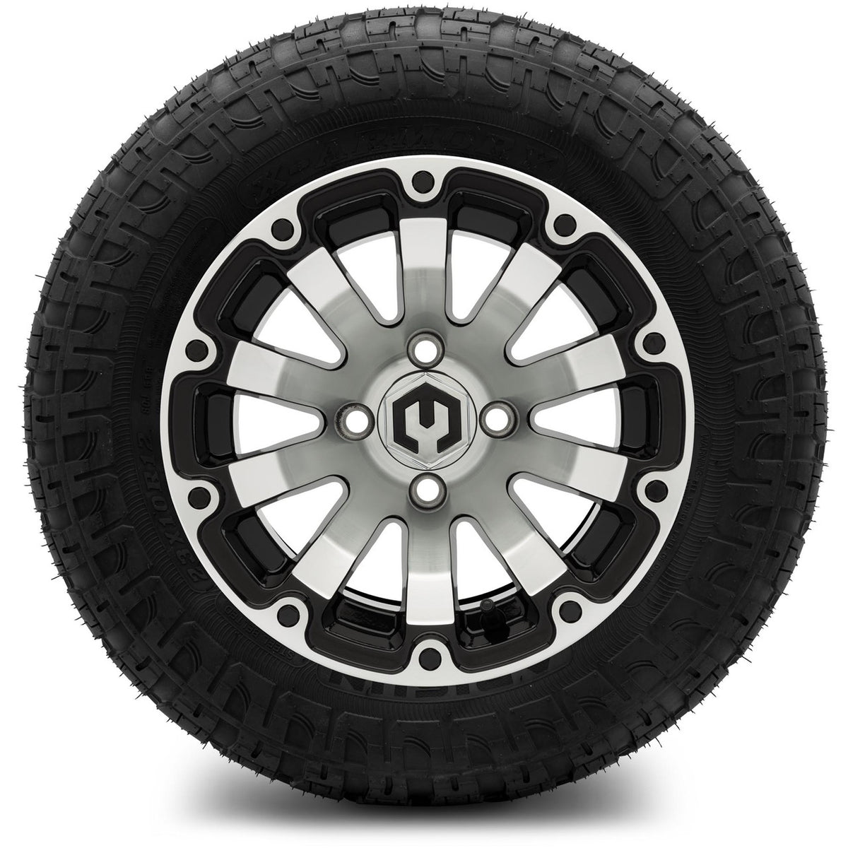 MODZ® 12" Bomber Machined Black Wheels & Off-Road Tires Combo