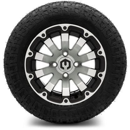 MODZ® 12" Bomber Machined Black Wheels & Off-Road Tires Combo