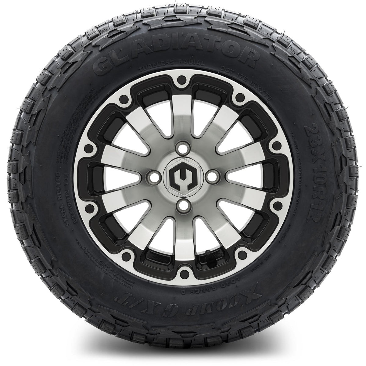MODZ® 12" Bomber Machined Black Wheels & Off-Road Tires Combo