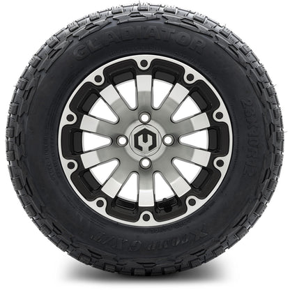 MODZ® 12" Bomber Machined Black Wheels & Off-Road Tires Combo