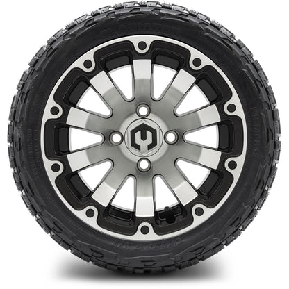 MODZ® 12" Bomber Machined Black Wheels & Off-Road Tires Combo