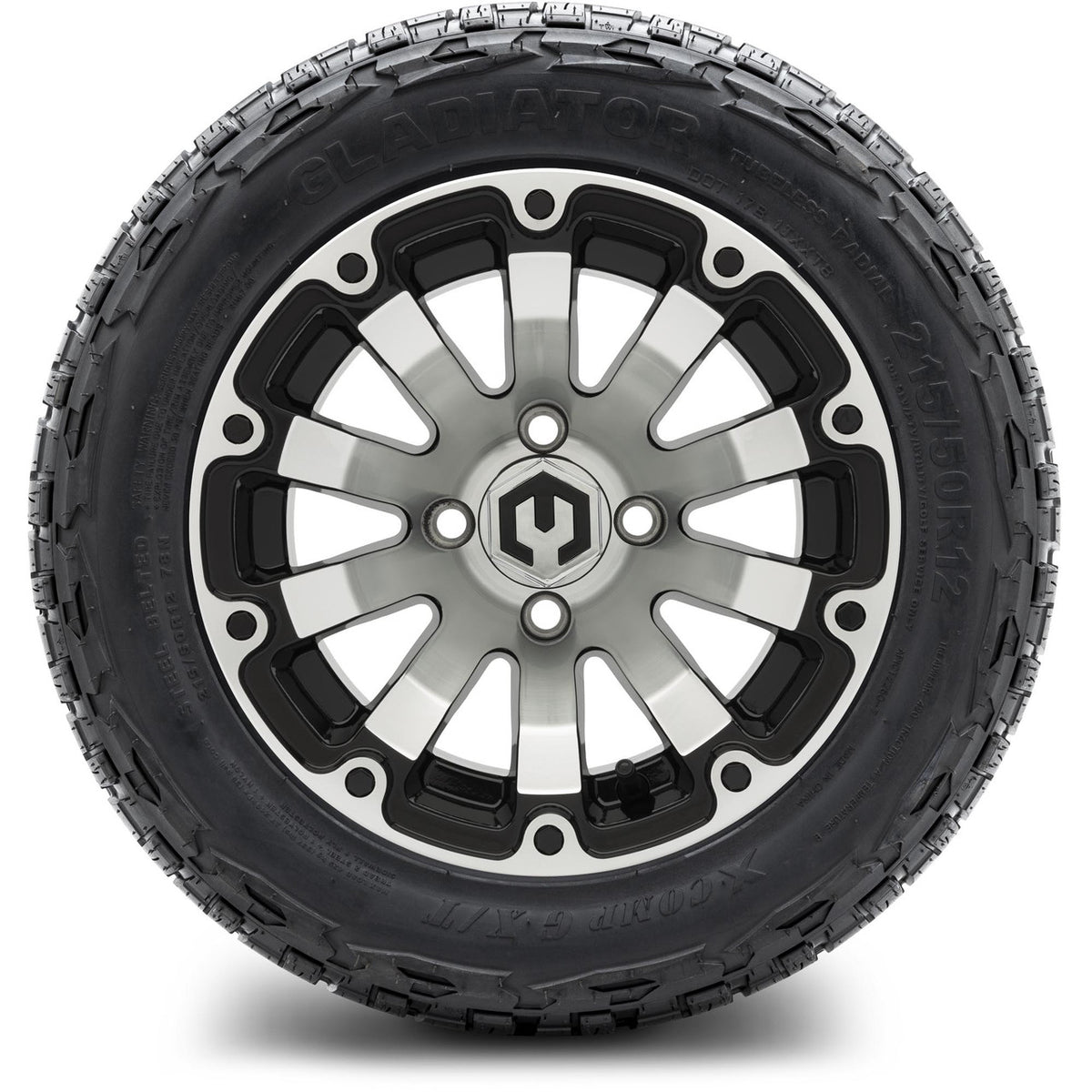 MODZ® 12" Bomber Machined Black Wheels & Off-Road Tires Combo
