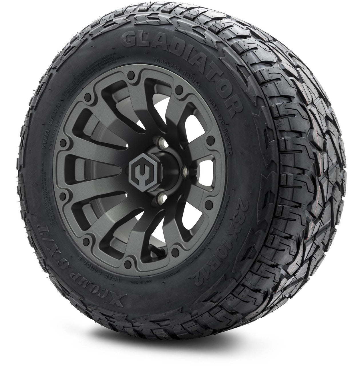 MODZ® 12" Bomber Matte Gunmetal Wheels & Off-Road Tires Combo