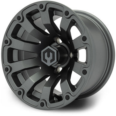 MODZ® Bomber Matte Gunmetal 12" Golf Cart Wheel