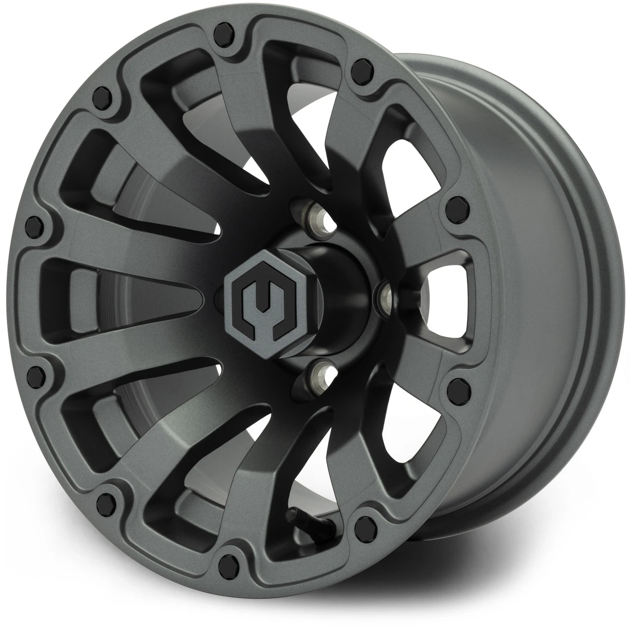 MODZ® Bomber Matte Gunmetal 12" Golf Cart Wheel
