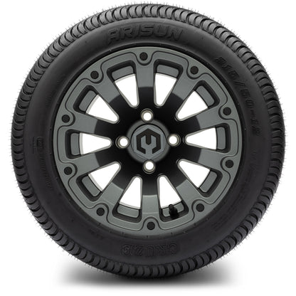 MODZ® 12" Bomber Matte Gunmetal Wheels & Street Tires Combo