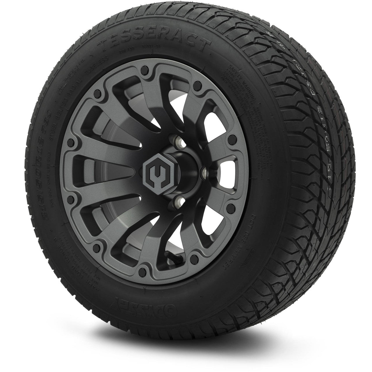 MODZ® 12" Bomber Matte Gunmetal Wheels & Street Tires Combo