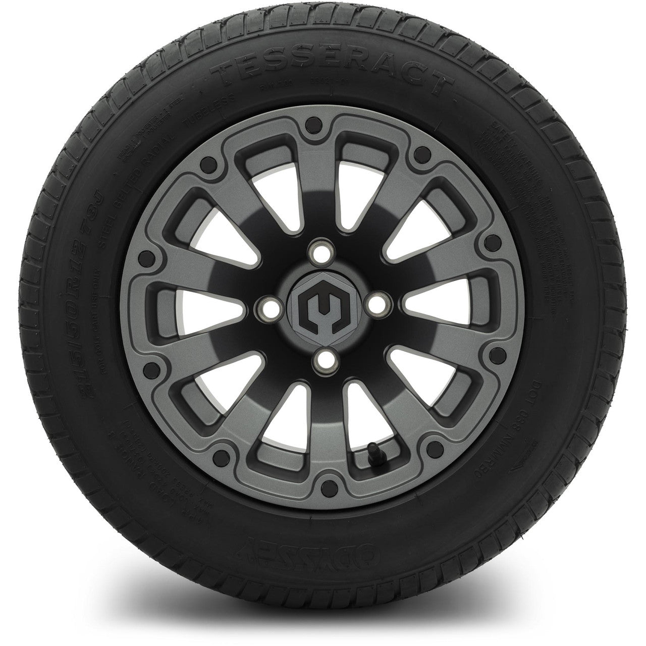MODZ® 12" Bomber Matte Gunmetal Wheels & Street Tires Combo