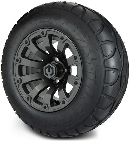 MODZ® 12" Bomber Matte Gunmetal Wheels & Street Tires Combo